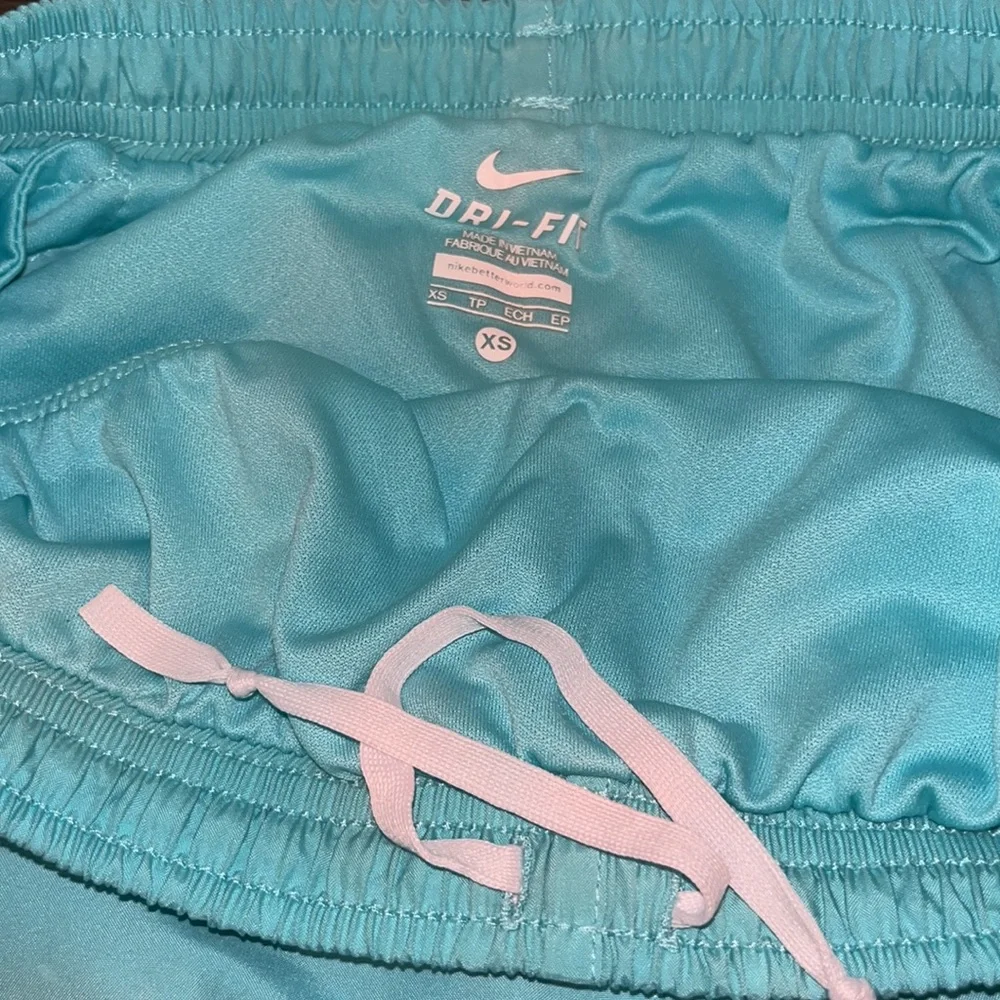 Nike Dri Fit Light & Dark Blue, White Trim Running Shorts sz XS EUC